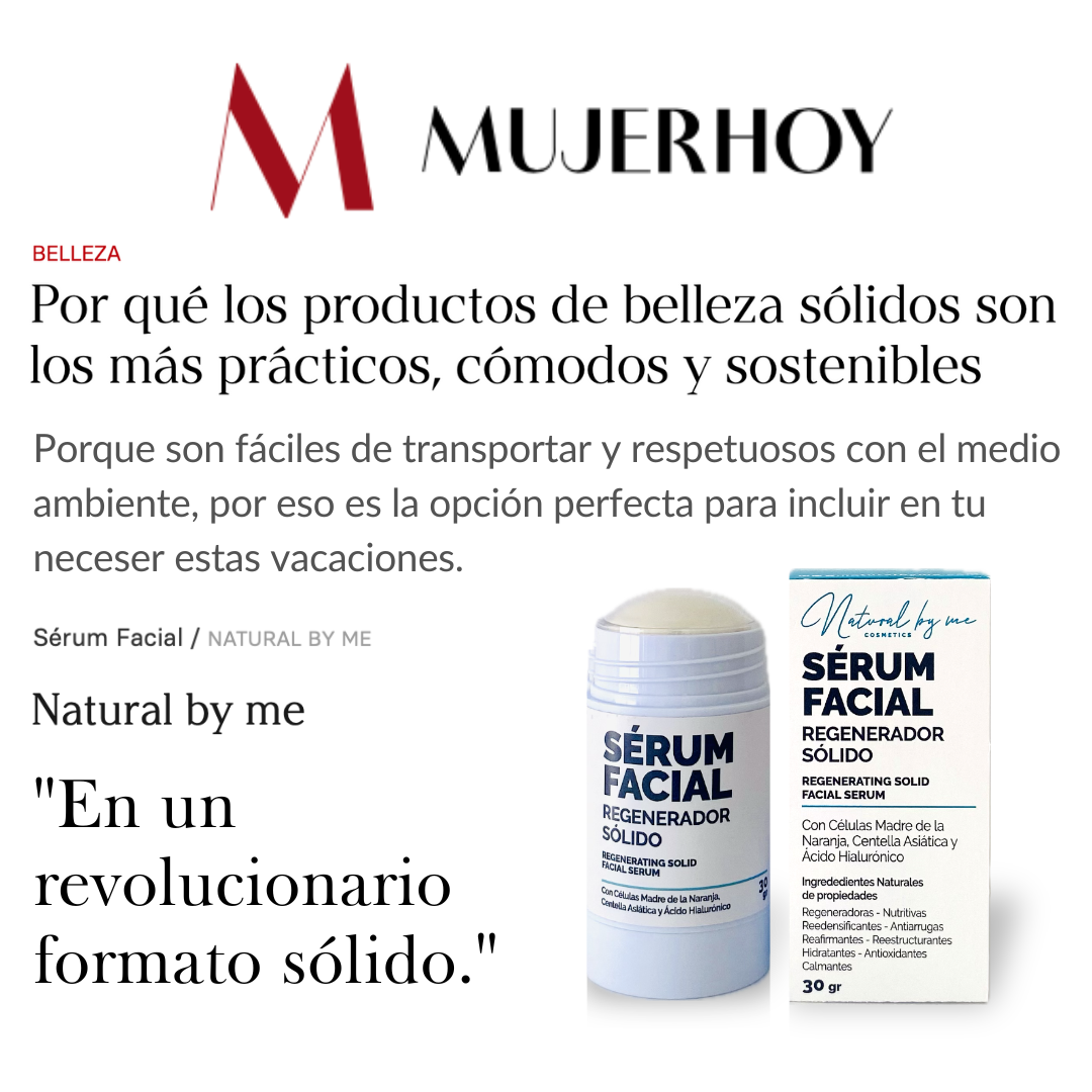 Sérum Facial Regenerador Natural Sólido: Piel Hidratada, Firme y Luminosa