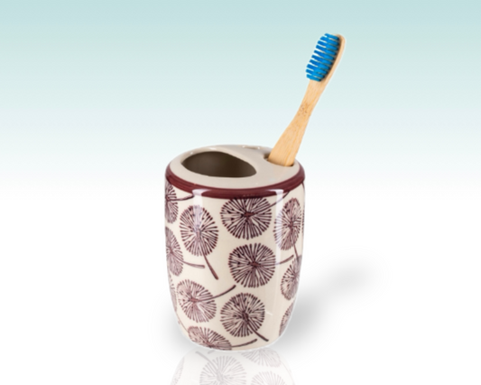 Vaso para Cepillo de Dientes modelo FLORAL