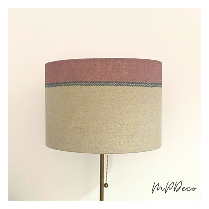 Pantalla Rosa y Beige de 35cm de diámetro