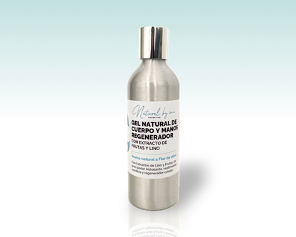 Gel Natural de Cuerpo y Manos Regenerador con Extracto de Frutas y Lino 200ml