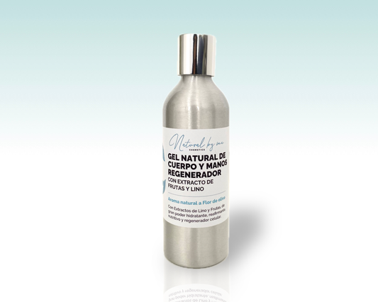 Gel Natural de Cuerpo y Manos Regenerador con Extracto de Frutas y Lino 200ml