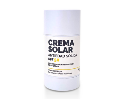 Crema Solar Antiedad Natural Sólida SPF50
