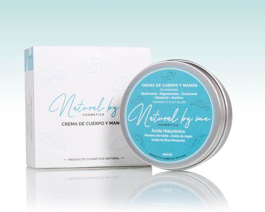 Crema de cuerpo y manos Natural con Ácido Hialurónico