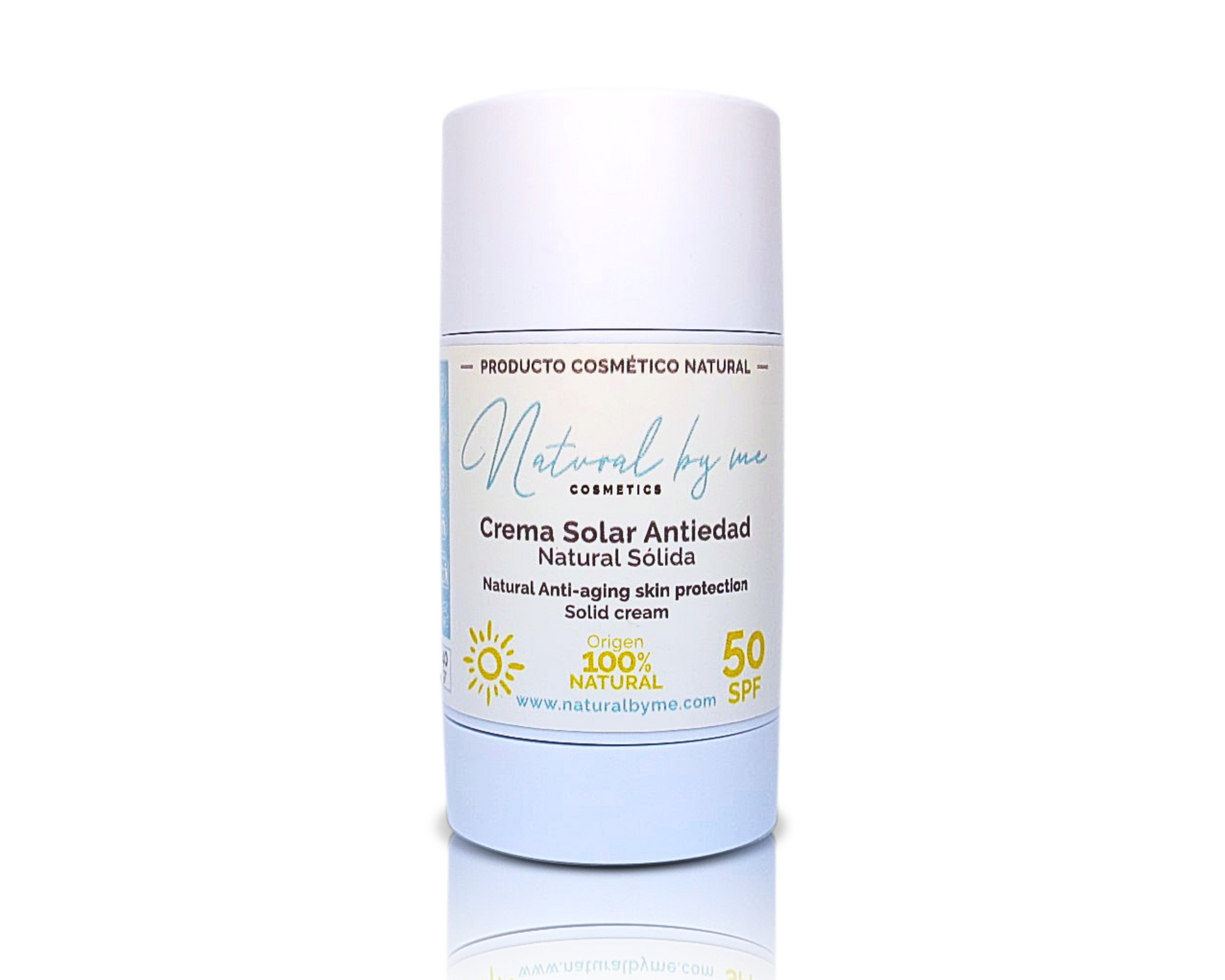 Crema Solar Antiedad natural sólida SPF50 Natural by me